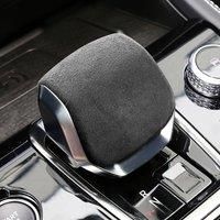 Alcantara Suede Car Accessories Gear Lever Gear Shift Knob Cover Trim For 2021-2022 Jaguar XFL-Type