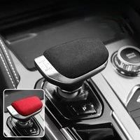 Car Interior Alcantara Suede Gear Shift Knob Cover Sticker Handle Trim Collar Wrap For GEELY MANJARO