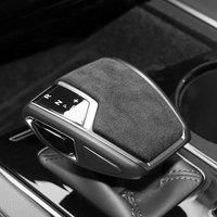 Alcantara Suede Leather Protector Gear Shift Knob Cover Lever Stick Head Car Accessories For