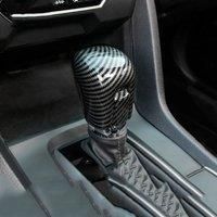 Trim For Honda Civic 2016 2017 2018 2019 2020 2021 Carbon Fiber ABS Gear Shift Knob Lever Cover Car