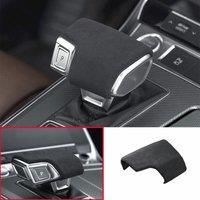 For Audi LHD A6 A7 Q8 2019-2022 Black Alcantara Console Gear Shift Knob Protector Trim Suede Gray