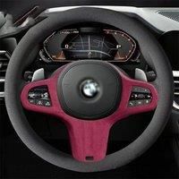 Alcantara Interior Trim Steering Wheel Cover For BMW 5 Series 6 Series Sport GT X3 X4 Sport 3 Series