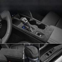 Overlay Cover Alcantara Suede Interior Trim Moulding Panel Armrest Lid Shell Gear Lever Cover For