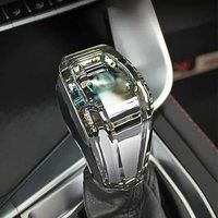 Crystal Gear Shift Knob Cover Lever Handle Replacement With LED Lights RGB For Acura RL MDX TL TSX