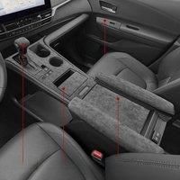 Alcantara Suede Car Center Console Gear shift Panel Shift Knob Cover Armrest Lid Storagebox Frame
