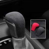 Alcantara Suede Interior Protector Gear Shift Knob Cover Lever Stick Head Car Accessories Auto Trim