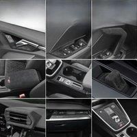 Overlay Alcantara Suede Interior Moulding Panel Armrest Water Cup Frame Door Handle Gear Lever Cover