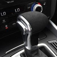 Alcantara Suede Gear Shift Knob Cover Trim Left Hand Driving Interiors Protector Stick For Audi A4L