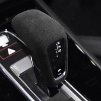 Alcantara Suede Shifter Gear Shift Knob Cover Trim For Porsche Cayenne 2018 2019 2020 2021 2022 2023