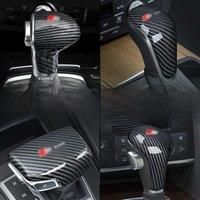 Carbon Fiber ABS Gear Lever Shift Knob Cover Trim Car Accessories Auto For Audi A3 A4 A4L A5 A6 A6L