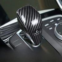 Carbon Fiber ABS Gear Lever Shift Knob Cover Protector Trim For BMW 3 Series G20 G21 2020-2024 Car