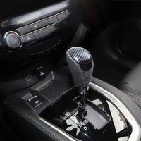 Carbon Fiber ABS Gear Shift Knob Cover Car Interior Accessories Auto Trim For Nissan X-TRAIL Qashqai