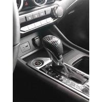For Nissan LHD Teana Kicks Sylphy Patrol Carbon Fiber ABS Style Gear Shift Knob Cover Lever Stick Head Car Accessories Auto Trim