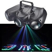 DJ Light Three Head Airship Lazer Light Projector Colorful 192LEDS RGBW Patterns Stage Effect Lights