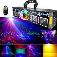 Dj Party Light 5IN1 Effect Magic Ball Lazer Light Projector Stage UV Purple Lights LED Strobe Lights