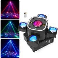 Dj Laser Light Projector 60W LED Stage Light 4 Arms 5IN1 Effect LED Moving Head Light Led Beam