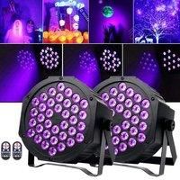 36LEDs UV Stage Lights 2Pack 36W LED Purple Lights DMX LED Par Light Sound Activated LED Uplights