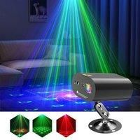 DI Disco Party Light Stage Red Green Laser Light LED Strobe Light Sound Activated Remote Control