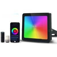 LED Flood Light 30W and 50W Outdoor RGBCW Flood Light Intelligent RGBCW Landscape Lighting with APP