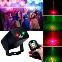 32 Patterns Mini DJ Stage Flash Atmosphere Light Party Laser Strobe Light Sound Activated RG Laser