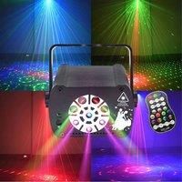 8 Holes 3in1 RGB UV Light DJ Disco Stage Light LED Laser Light RGB UV Party Light Sound Activated