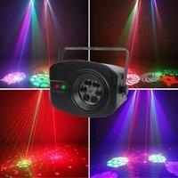 2IN1 DJ Disco Party Light LED RGBW Light RG Laser Light 48 Kinds Patterns Light Sound Activated Remote Control Projection Light
