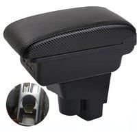 Car Honda Fit Jazz Armrest box central console storage case driver elbow support