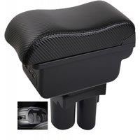 Citroen C-Elysee 301 Armrest box central console storage case driver elbow support carbon fibre