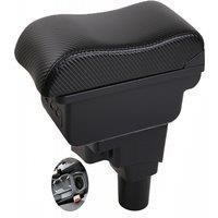 Car Aveo Sonic Armrest box central console storage case driver elbow support carbon fibre