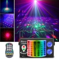 3IN1 DJ Disco Party Light LED RGBP Starry Sky Light RGBW Stage Par Light Sound Activated Laser Strobe Light Holiday WeddingDecor