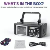 DJ Lazer Light with Remote Control 3D Animation Laser Projector Lights LED Stage Party Lights Multi Effect Disco Club Show Light
