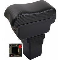 Skoda Fabia Roomster Armrest box central console storage case driver elbow support carbon fibre