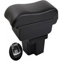 Kia Forte Cerato Armrest box central console storage case driver elbow support carbon fibre