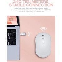 Q18 Wireless Mouse Ergonomic Pink Roller Laser for Computer Office Gaming Mouse 2.4G with USB Transceiver Laptop Accessories