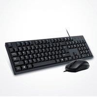 TF500 Keyboard and Mouse set Computer Office Accessories USB Wired Gaming Keyboard Spanish Laptop Laser Mouse Scroll Wheel Black