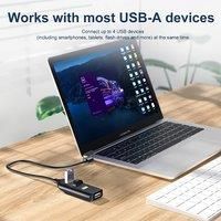 4-Ports USB HUB2.0 Computer Office Accessories Adapter Data Cable Multi Channel Extender Laptop Mouse Keyboard Docking Station