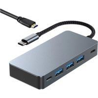 7In1 USB-C HUB Docking Station Computer Office Accessories 2Channel HDMI 4K Display interface Laptop USB3.0 Keyboard Mouse Port