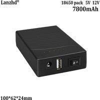NEW 5V 12v 18650 7800mAh Lithium Li ion Battery pack 3S1P DC 12V USB 5V Mobile power With 5521 cable and charger