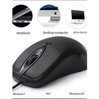 U10 Mouse Wired Gaming Computer Office Accessories USB Wired Mouse 1.2m Long Line Laptop Laser Roller Drive Free Universal Black