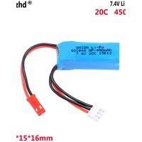 7.4V 20C 450mAH lithium battery For Weili P939, K969, K979, K989mini-Q AMZ remote control car cells 40*15*16mm