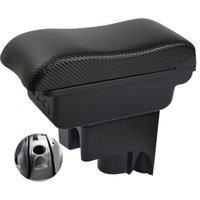 Nissan Livina Armrest box central console storage case driver elbow support carbon fibre