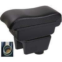 Car Seat Ibiza 6J 6L Armrest box central console storage case driver elbow support carbon fibre