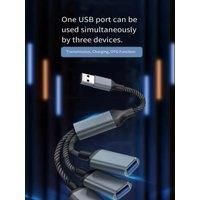 USB HUB Splitter 3-In-1 Gaming Computer Office Acessories USB Expansion Port Cable Laptop Keyboard Mouse Interface Cable