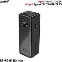 100% New 19V portable power bank with 100W power output 19.5V/22.2V/24V/Type-C 5V/3C certification 27000mAh 6S1P battery pack