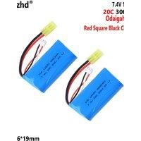 2S 7.4V 18650 Battery pack 20C 3000mAh for Toy remote control Car model cell power Tools ship model with Odaigahara Red Square