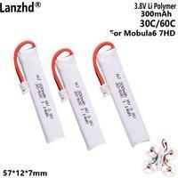 high voltage 3.8V 300mAh 30C/ 60C model aircraft battery For Mobula6 7HD brushless flying drone batteries