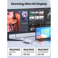 4IN1 USB TYPE-C to Dual HDMI 4K/30Hz Computer Office USB Dock Laptop 3 Screen Display Expansion Port Keyboard Mouse TV Interface