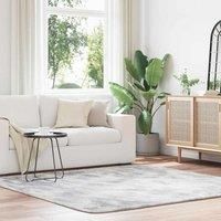 Shaggy Rug High Pile NAVARRA Light Grey 200x200 cm Polyester