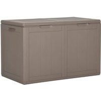 Garden Storage Box 180L Brown PP Rattan