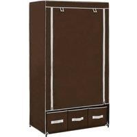 Wardrobe Brown 87x49x159 cm Fabric